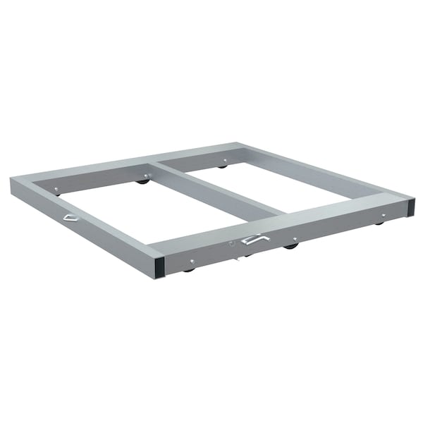 Vestil Aluminum Pallet Dolly With Floor Lock 42 In. x 48 In. 4,000 Lb. Capacity Silver DOL-4248-6NT-FL - main